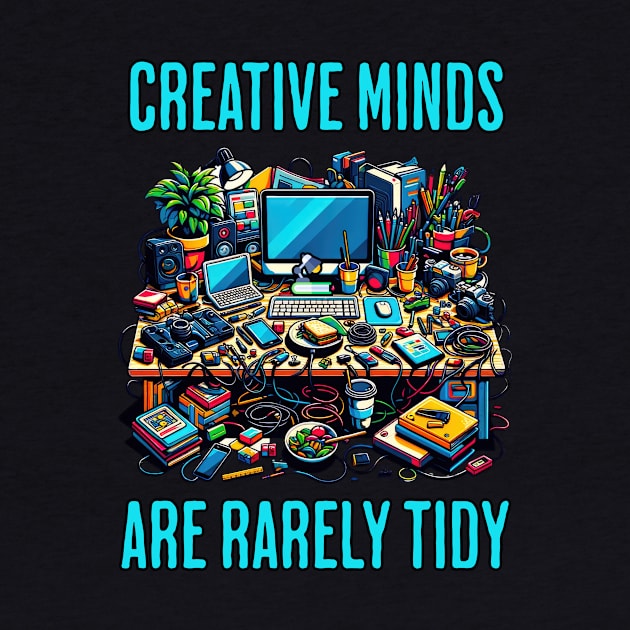 Creative Minds Are Rarely Tidy - Creativity by ZombieTeesEtc